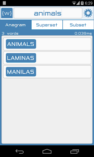 Word Sets - Anagram Solver+