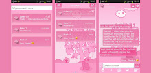 Zvířecí Téma Pink GO SMS Pro APK