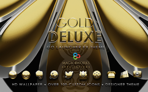 GO Launcher theme Gold Deluxe