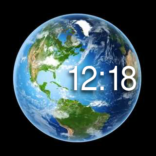 Rotating Earth Watch Face