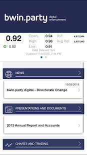 bwin.party investor app Screenshots 0