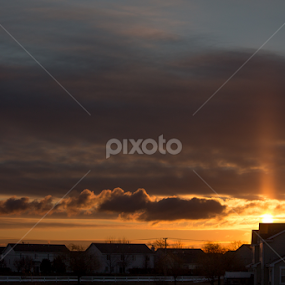 Sunbeam Sunrise by Kim  G-Smith - Landscapes Sunsets & Sunrises