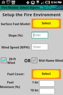 Wildland Fire Behavior App Screenshots 2