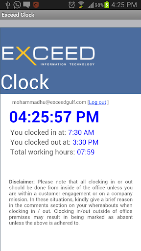 Exceed Clock