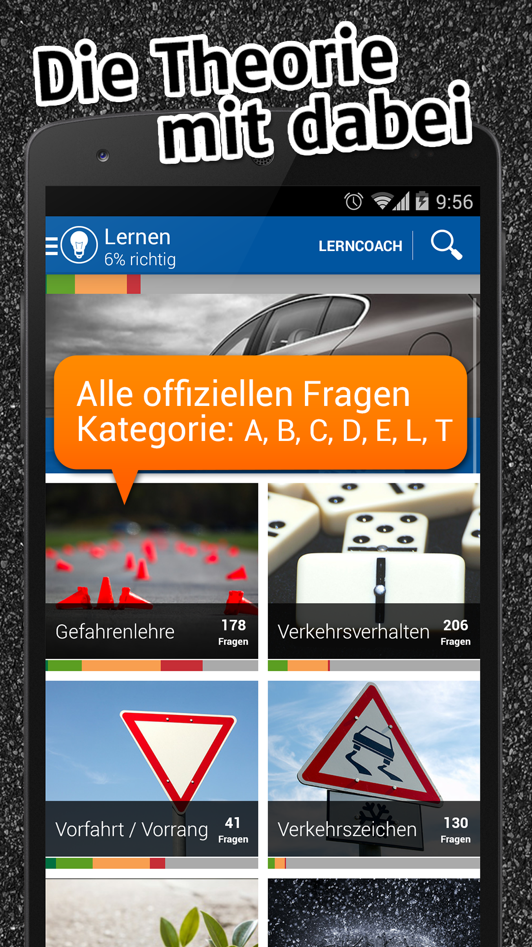Android application iTheorie Führerschein Auto PRO screenshort