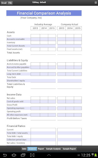 Financial Comparison Analysis