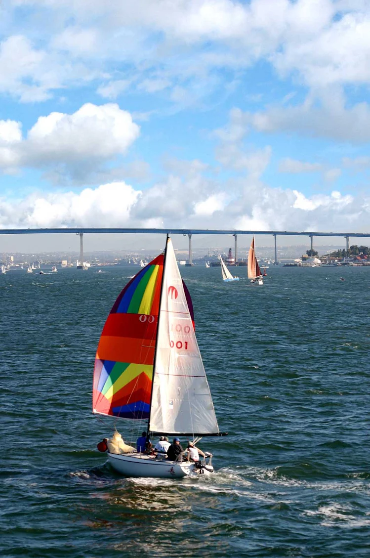 Sailboats in San Diego, California.