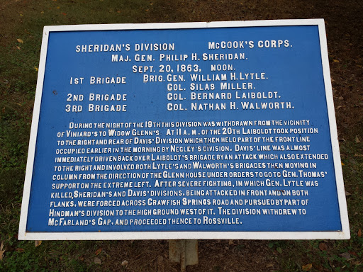 Sheridan's Division Memorial Plaque 