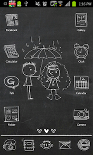 Blackboard go launcher theme