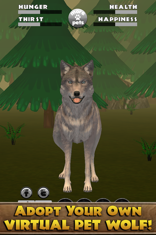 Android application Virtual Pet Wolf screenshort