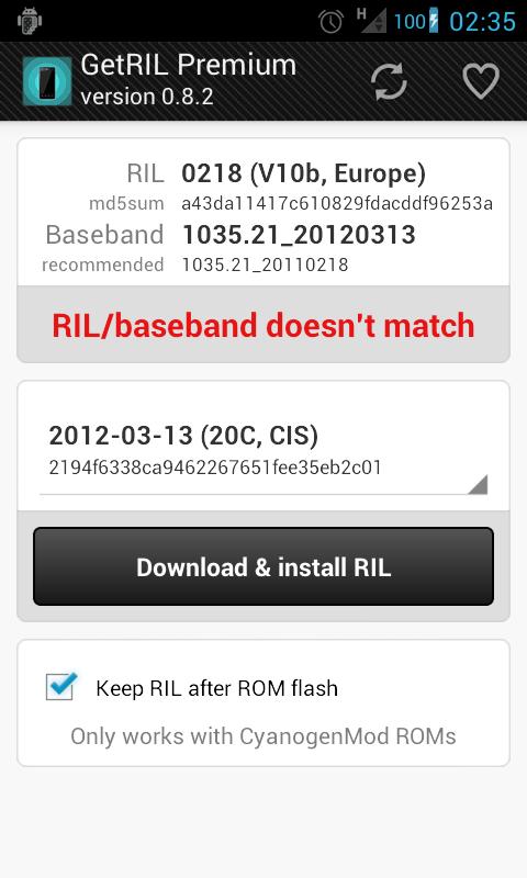Android application GetRIL Premium screenshort