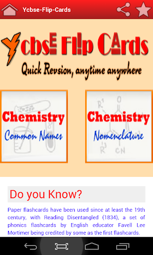 Chemistry Flip Cards