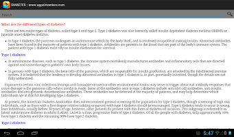 Captura de pantalla de Diabetes and Symptoms APK #3