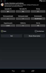 Fire weather calculator Screenshots 1
