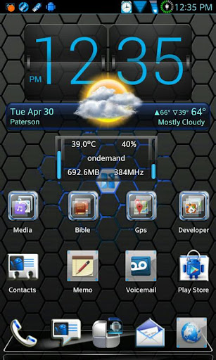 Blue Blend Next Launcher 3D