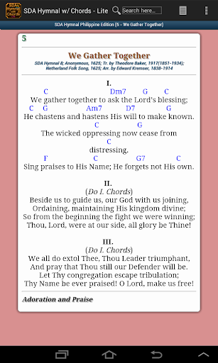 SDA Hymnal with Chords - Lite