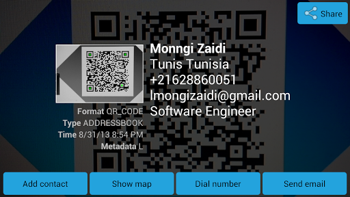 QR code bar code scanner