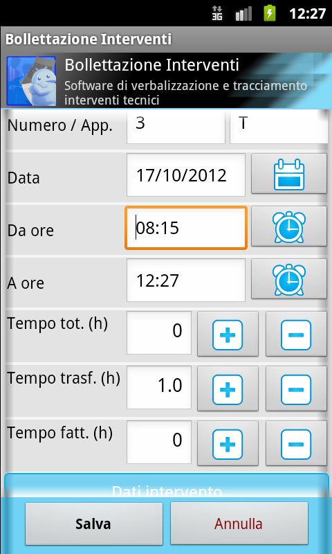 Service Report Screen 2