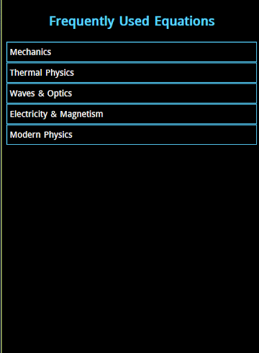 Physics Equations