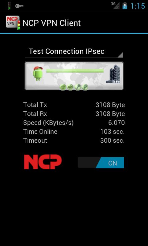 Android application NCP VPN Client screenshort