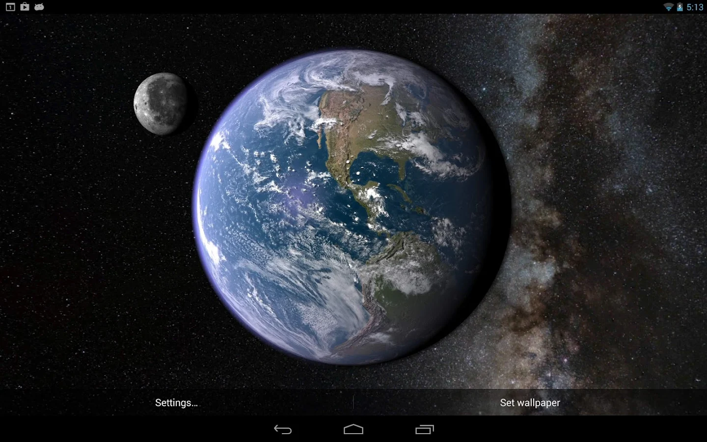  Earth & Moon, splendido Live Wallpaper che sfrutta il giroscopio! 