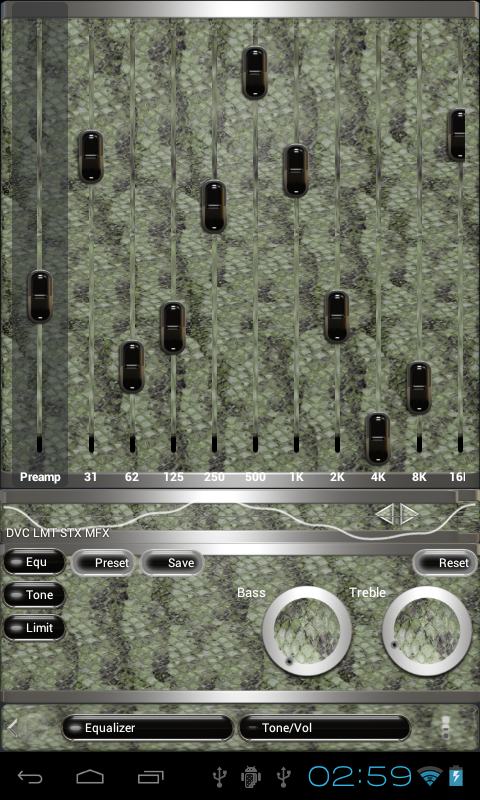poweramp skin green snake Screen 3