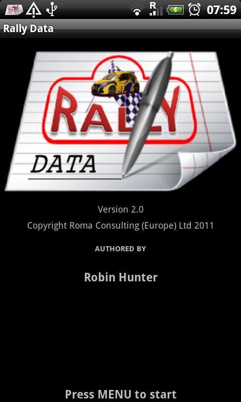 Android application RallyData screenshort