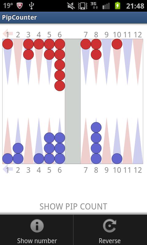 Pip Counter for Backgammon Screen 3