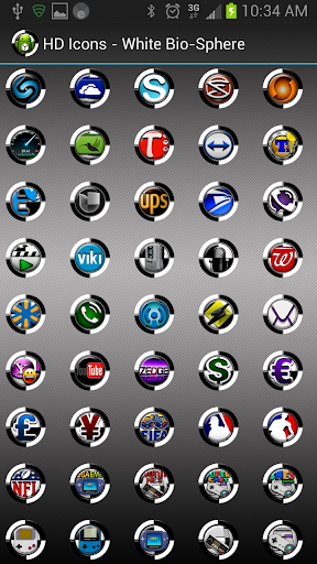 【免費個人化App】HD Icons: White Bio-Sphere-APP點子