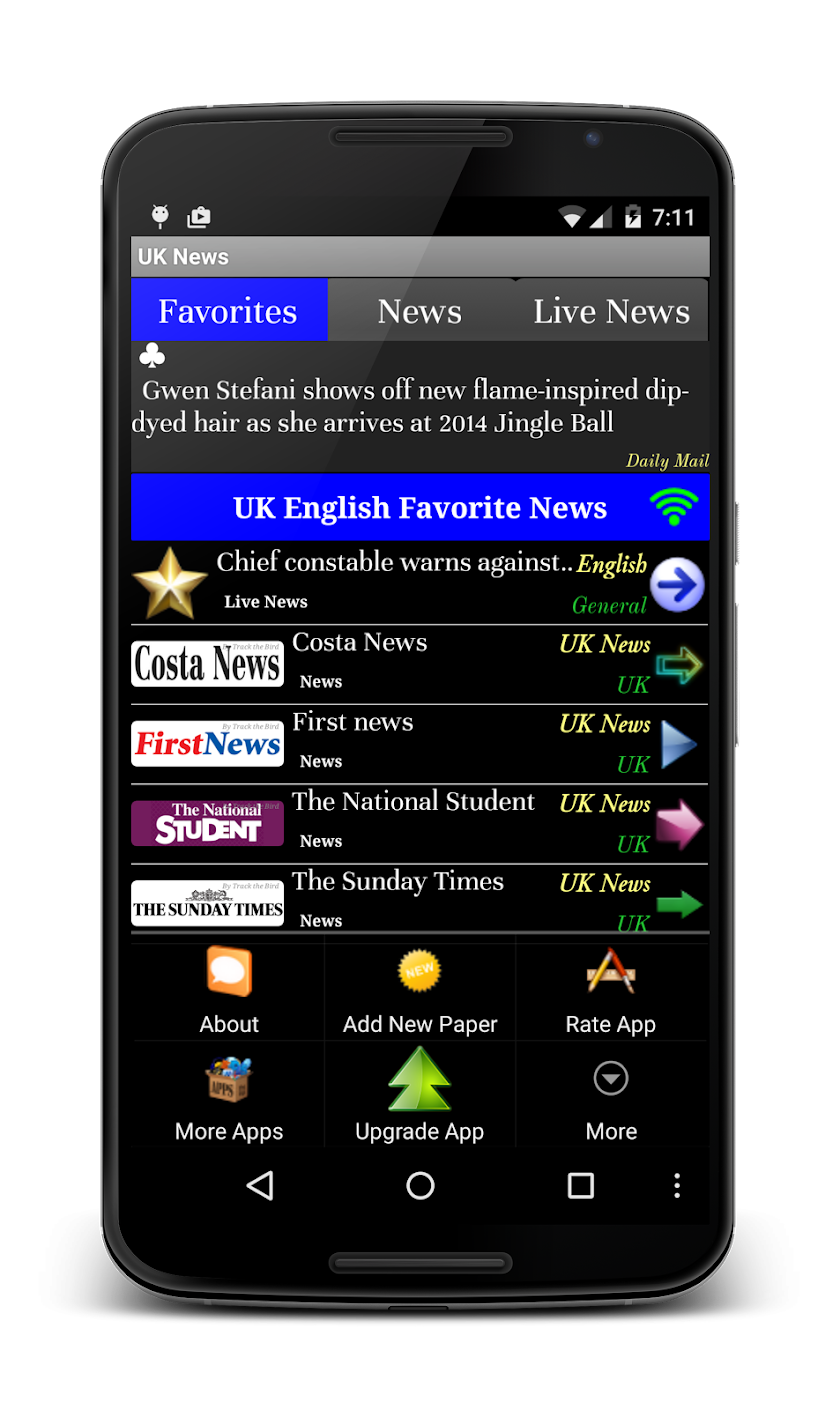 UK News Daily Live Papers Screen 3