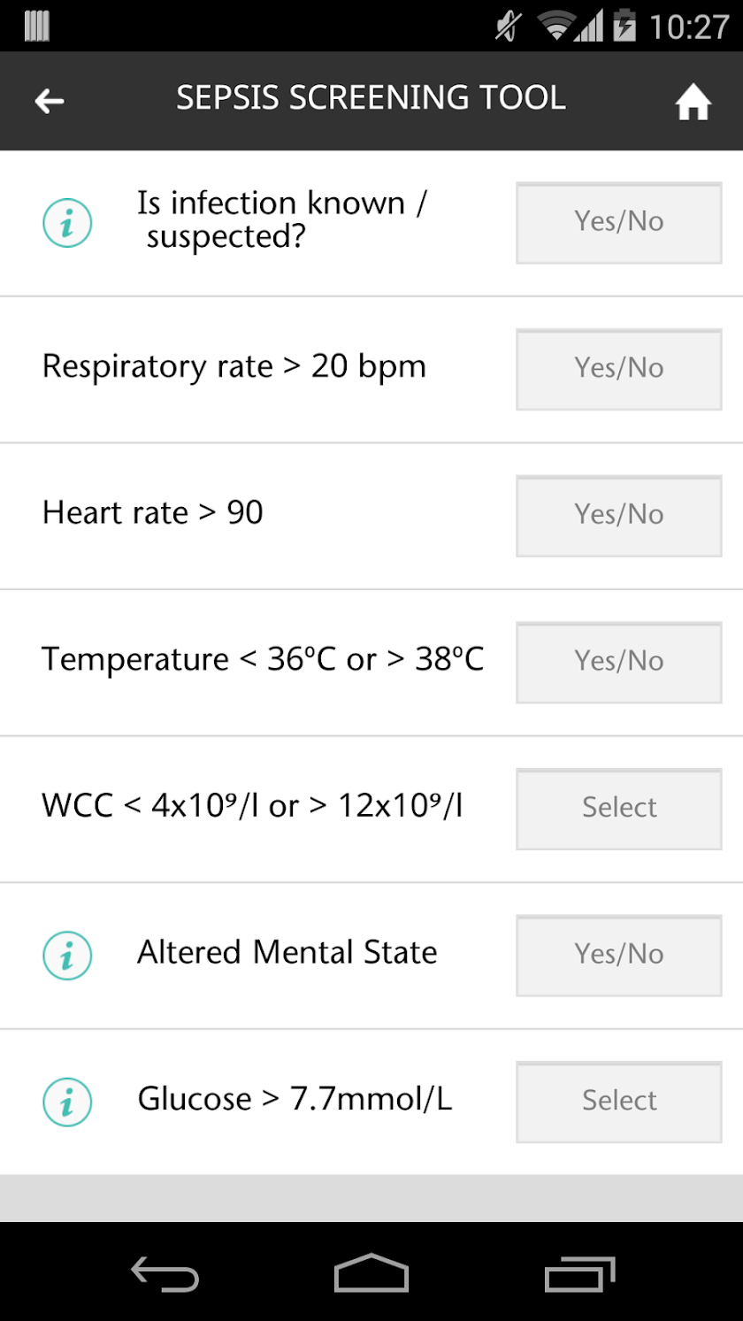 NEWS &amp; SEPSIS SCREENING Screen 2