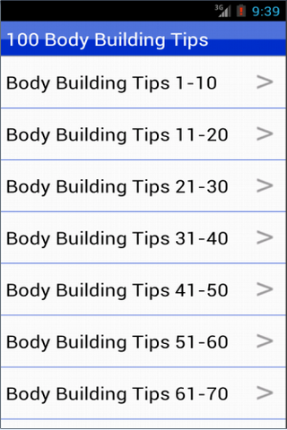 Body Building Tips