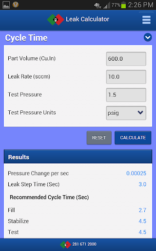 Leak Calculator