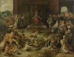 Allegorie op de troonsafstand van keizer Karel V te Brussel, 25 oktober 1555. Frans Francken (II), ca. 1630