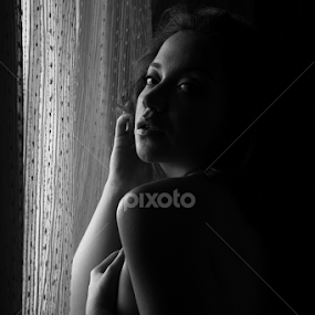Despite the night by Alejo Cedeno - Black & White Portraits & People