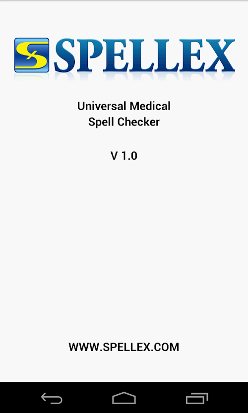 Android application Spellex Medical Spell Checker screenshort