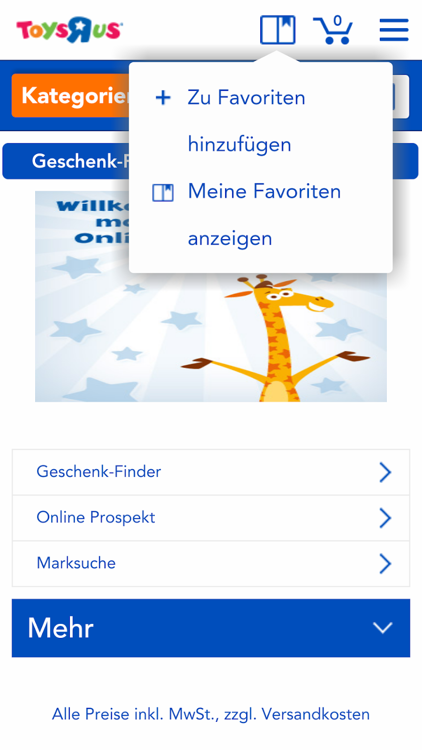Toys"R"Us Deutschland Screen 2