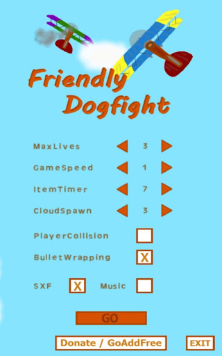Friendly Dogfight X 2player