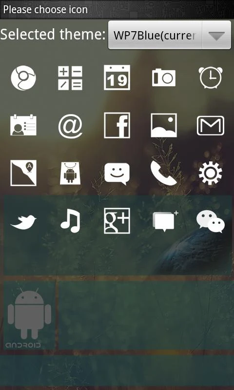WP7blue Tema GO Launcher EX - screenshot