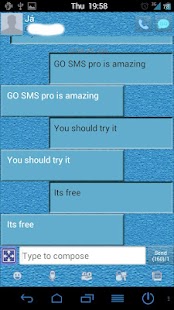 BlueStone GoSMS Pro Theme Screenshots 1