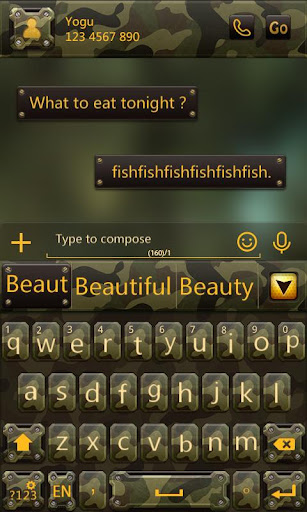 Camo Emoji GO Keyboard Theme