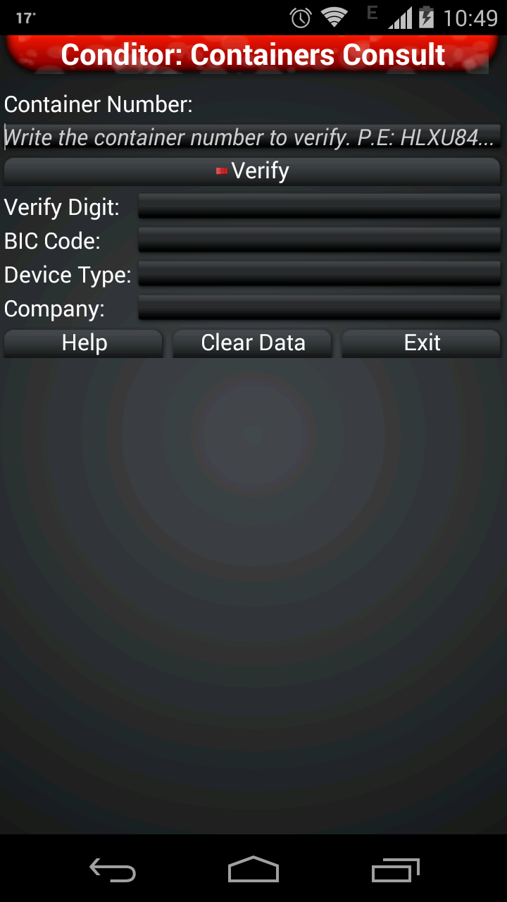 Conditor: Containers Consult Screen 1