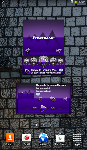 Poweramp widget Purple Glas