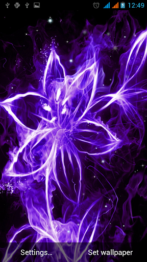 Neon Flowers Live Wallpaper