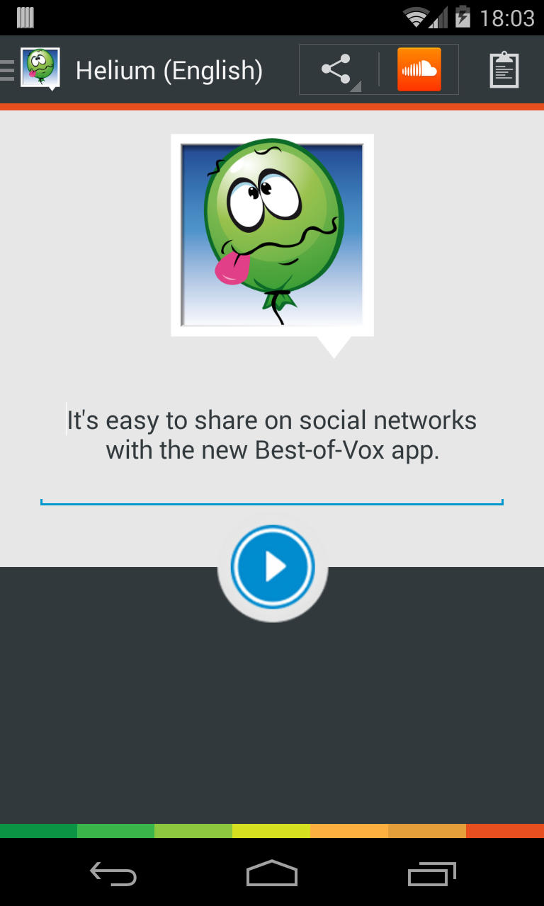 Helium TTS voice (English) Screen 1
