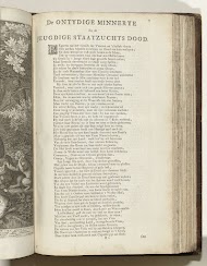 Vers bij de prent Dood en Cupido schieten elkaars pijlen af en oude man maakt jonge vrouw het hof, ca. 1707-1708