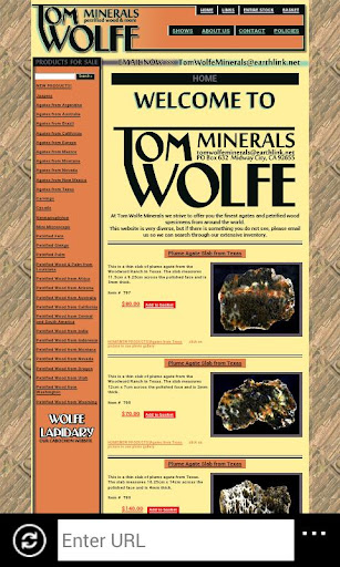 Tom Wolfe Minerals and Wood