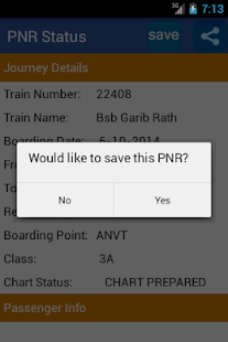 PNR Status Info Indian Railway Screenshots 3