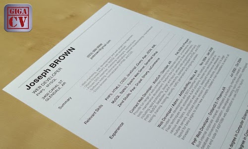 Android application giga-cv My tailor-made resume screenshort