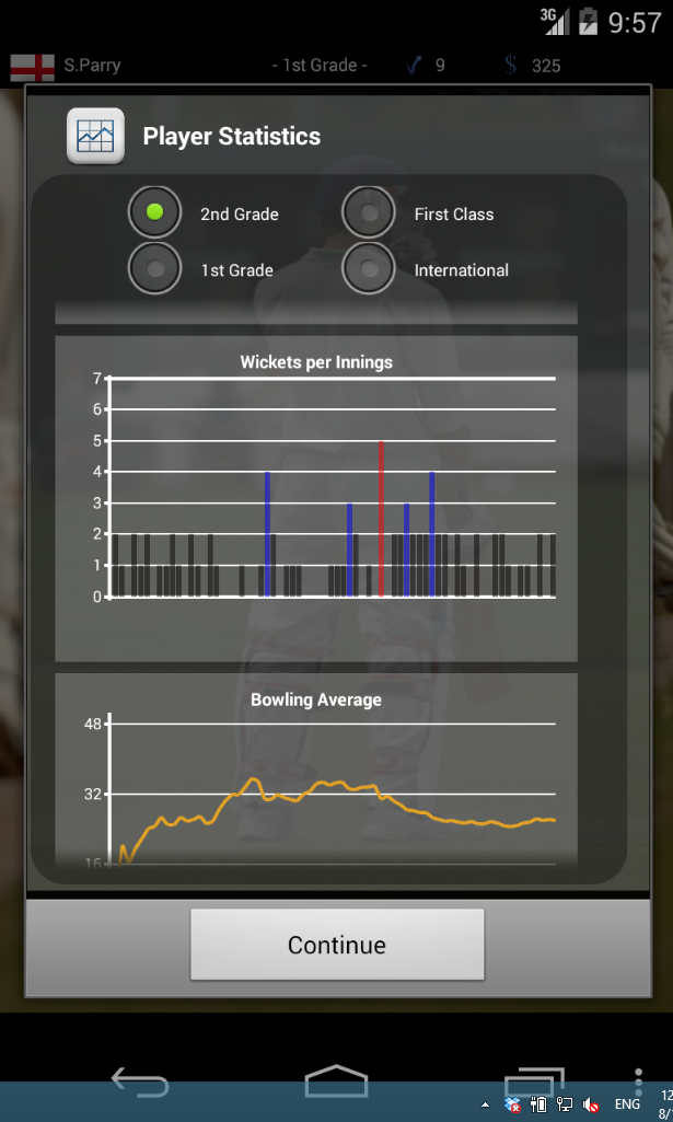 Cricket Player Manager Screen 3